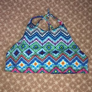 High neck Reversible Bathing Suit Top
